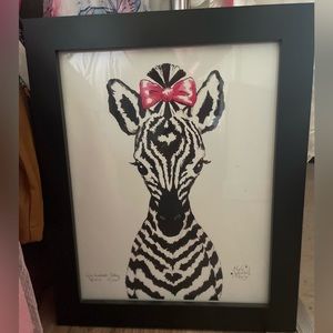 Zebra decor. Had in my daughters room until we changed themes.